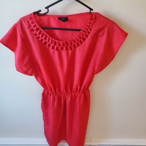 Mossimo Women's short sleeve hot pink dress. Size small